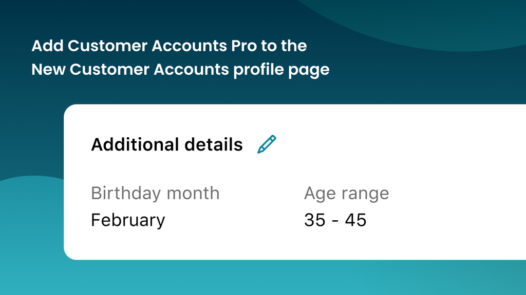 Add Customer Accounts Pro to the New Customer Accounts profile page