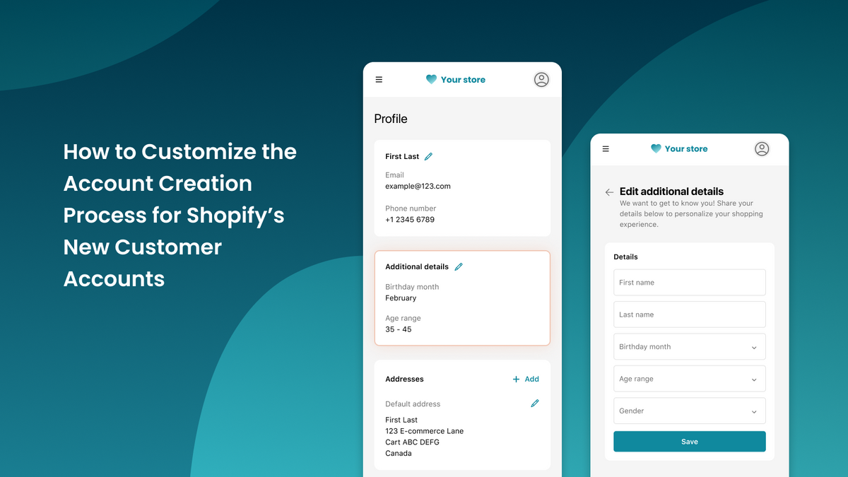 Add Account Photo Design How to Customize the Account Creation Process for Shopify’s New Custom ...